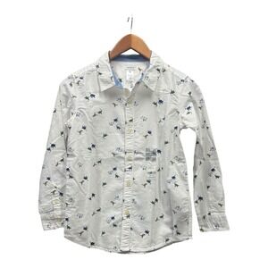 Carter's Dinosaur Oxford Boys Shirt Top Button‎ Down Size 10
